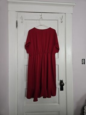 Love Squared Red Midi Dress